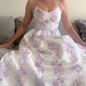 LoveShackFancy Alta Maxi Dress sz 4 French Lilac $795 NEW